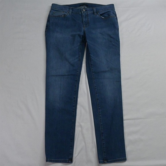 Ann Taylor 6 Relaxed Slim‎ Medium Wash Stretch Denim Jeans - Picture 1 of 7